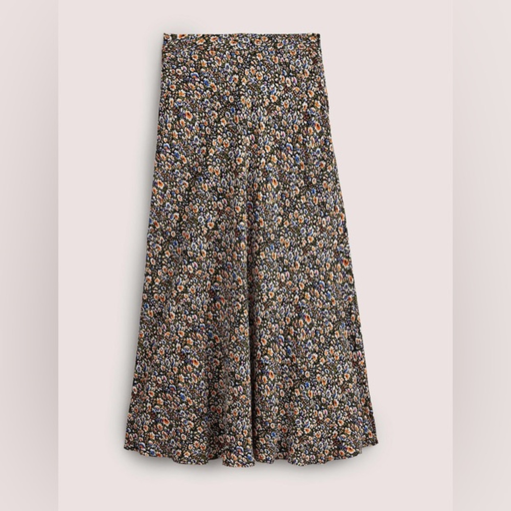 Boden bias-cut midi skirt in Eden Bloom